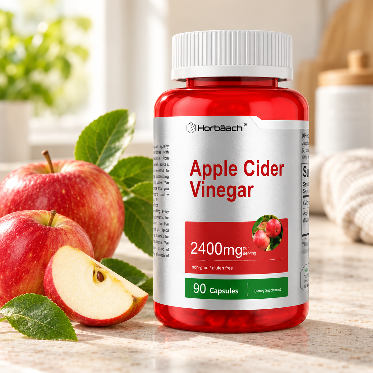 Apple Cider Vinegar Horbäach 2400 mg – 90 cápsulas