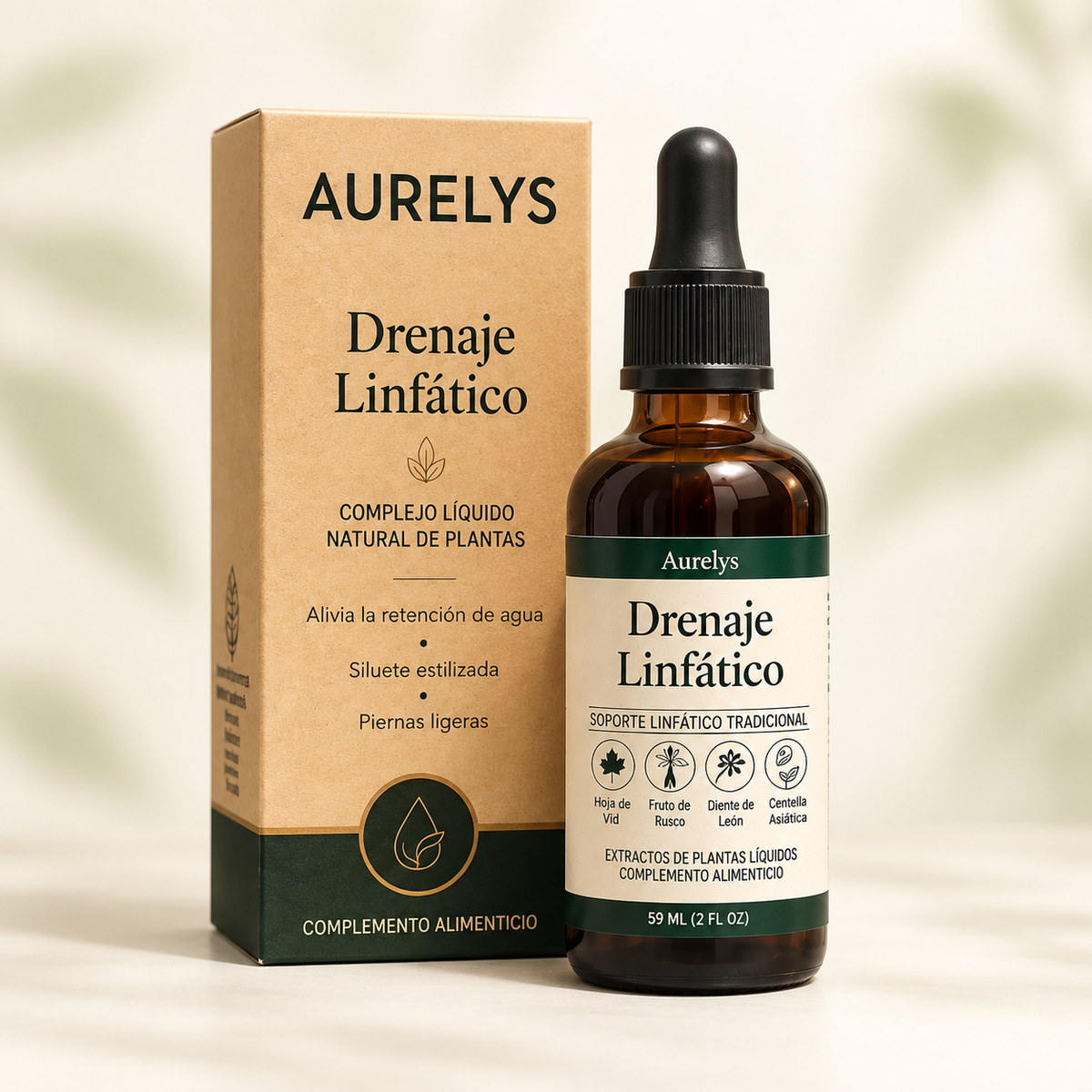 Aurelys Drenaje Linfático – Complejo líquido de plantas 59 ml